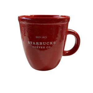 Starbucks Coffee Co. Red Ceramic Mug 16 Oz